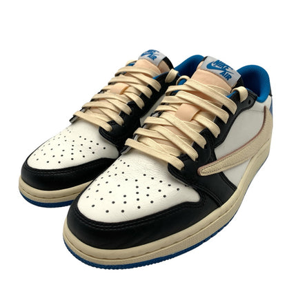 【中古品】【レディース】 NIKE ナイキ×TRAVIS SCOTT トラヴィス・スコット ×FRAGMENT フラグメント DM7866-140 AIR JORDAN 1 LOW エアジョーダン スニーカー 靴 166-260922-gm-42-fuzh サイズ：24.5cm カラー：ホワイト ブラック ブルー 万代Net店