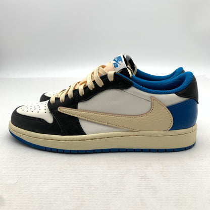 【中古品】【レディース】 NIKE ナイキ×TRAVIS SCOTT トラヴィス・スコット ×FRAGMENT フラグメント DM7866-140 AIR JORDAN 1 LOW エアジョーダン スニーカー 靴 166-260922-gm-42-fuzh サイズ：24.5cm カラー：ホワイト ブラック ブルー 万代Net店