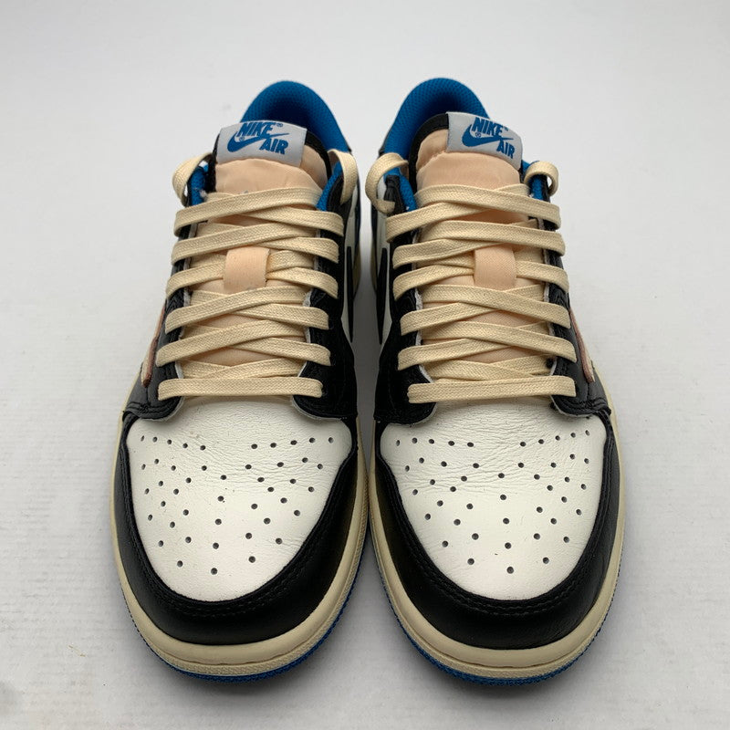 【中古品】【レディース】 NIKE ナイキ×TRAVIS SCOTT トラヴィス・スコット ×FRAGMENT フラグメント DM7866-140 AIR JORDAN 1 LOW エアジョーダン スニーカー 靴 166-260922-gm-42-fuzh サイズ：24.5cm カラー：ホワイト ブラック ブルー 万代Net店