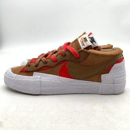 【中古品】【メンズ】 NIKE ナイキ×SACAI サカイ DD1877-200 BLAZER LOW ブレイザーロー スニーカー 靴 160-260922-gm-38-fuzh サイズ：27cm カラー：ブラウン レッド ホワイト 万代Net店