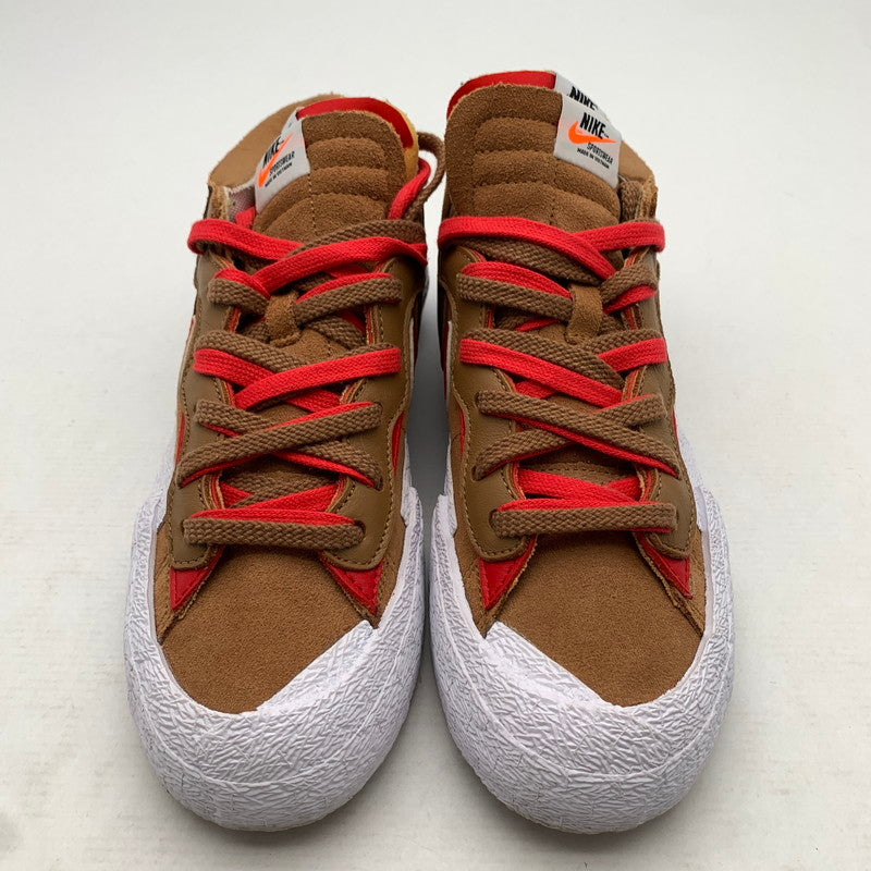 【中古品】【メンズ】 NIKE ナイキ×SACAI サカイ DD1877-200 BLAZER LOW ブレイザーロー スニーカー 靴 160-260922-gm-38-fuzh サイズ：27cm カラー：ブラウン レッド ホワイト 万代Net店