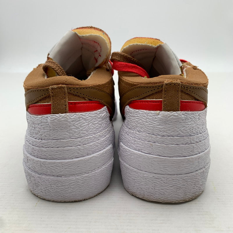 【中古品】【メンズ】 NIKE ナイキ×SACAI サカイ DD1877-200 BLAZER LOW ブレイザーロー スニーカー 靴 160-260922-gm-38-fuzh サイズ：27cm カラー：ブラウン レッド ホワイト 万代Net店