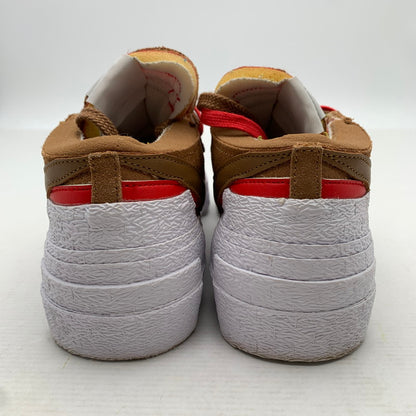 【中古品】【メンズ】 NIKE ナイキ×SACAI サカイ DD1877-200 BLAZER LOW ブレイザーロー スニーカー 靴 160-260922-gm-38-fuzh サイズ：27cm カラー：ブラウン レッド ホワイト 万代Net店