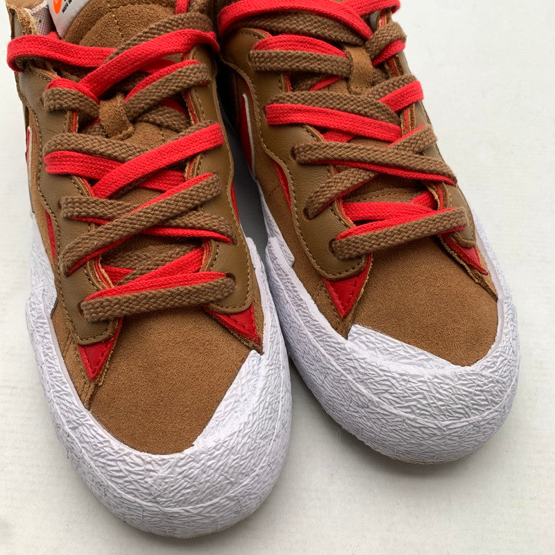 【中古品】【メンズ】 NIKE ナイキ×SACAI サカイ DD1877-200 BLAZER LOW ブレイザーロー スニーカー 靴 160-260922-gm-38-fuzh サイズ：27cm カラー：ブラウン レッド ホワイト 万代Net店