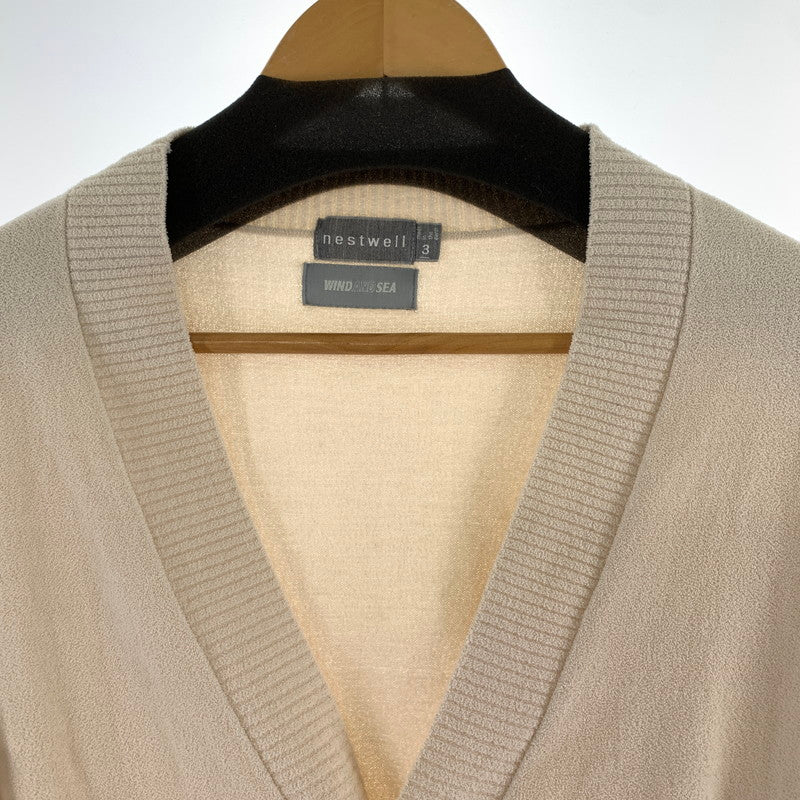 【中古品】【メンズ】 WIND AND SEA ウィンダンシー カーディガン カラーBEIGE SIZE:3 ワンポイント刺しゅうロゴ 142-260925-ky-02-fuzh 万代Net店