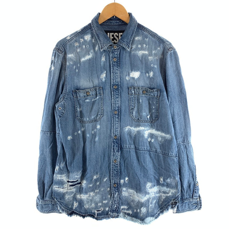【中古品】【メンズ】 DIESEL ディーゼル デニムシャツ 長袖シャツ 141-260926-gm-42-fuzh サイズ：S カラー：インディゴ 万代Net店