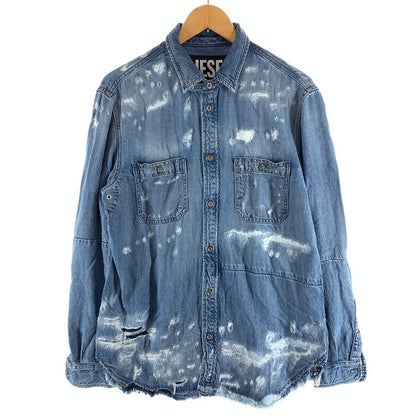 【中古品】【メンズ】 DIESEL ディーゼル デニムシャツ 長袖シャツ 141-260926-gm-42-fuzh サイズ：S カラー：インディゴ 万代Net店