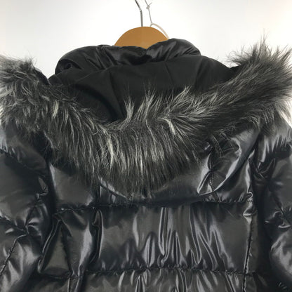 【中古品】【レディース】 UNIQLO ユニクロ DOWN COAT ダウンコート アウター 上着 フード付き BLACK ※使用感あり・腰ベルト無し 169-261018-io-02-fuzh サイズ：L カラー：ブラック 万代Net店
