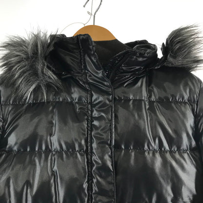 【中古品】【レディース】 UNIQLO ユニクロ DOWN COAT ダウンコート アウター 上着 フード付き BLACK ※使用感あり・腰ベルト無し 169-261018-io-02-fuzh サイズ：L カラー：ブラック 万代Net店