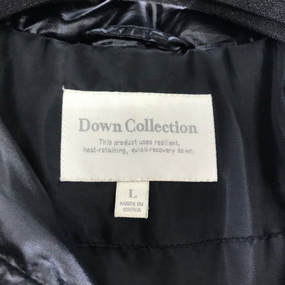 【中古品】【レディース】 UNIQLO ユニクロ DOWN COAT ダウンコート アウター 上着 フード付き BLACK ※使用感あり・腰ベルト無し 169-261018-io-02-fuzh サイズ：L カラー：ブラック 万代Net店