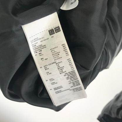 【中古品】【レディース】 UNIQLO ユニクロ DOWN COAT ダウンコート アウター 上着 フード付き BLACK ※使用感あり・腰ベルト無し 169-261018-io-02-fuzh サイズ：L カラー：ブラック 万代Net店