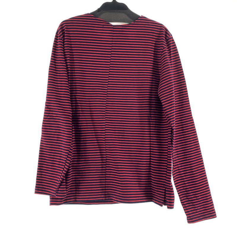 【中古品】【メンズ】 87MM パルチルエムエム UNBALANCED M STRIPE-T RED.NAVY ボーダー アシンメトリー アシメ 切替 ロングTシャツ ロンT 男性 ※汚れあり 147-260927-io-10-fuzh サイズ：L カラー：レッドネイビー 万代Net店