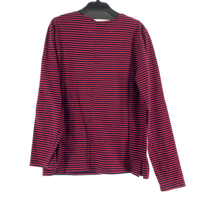 【中古品】【メンズ】 87MM パルチルエムエム UNBALANCED M STRIPE-T RED.NAVY ボーダー アシンメトリー アシメ 切替 ロングTシャツ ロンT 男性 ※汚れあり 147-260927-io-10-fuzh サイズ：L カラー：レッドネイビー 万代Net店