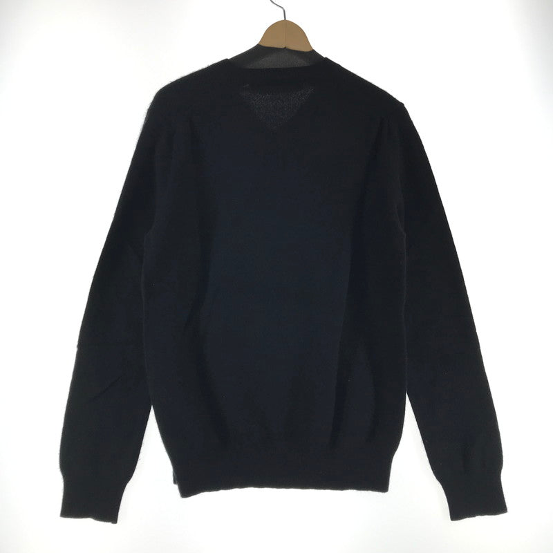 【中古品】【メンズ】 PLAY COMME DES GARCONS プレイコムデギャルソン AZ-N002 KNIT SWEATER BLACK ニットセーター ハートワッペン SIZE:L 140-260924-ky-03-fuzh 万代Net店