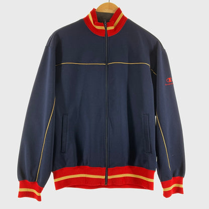 【中古品】【メンズ】 CHAMPION チャンピオン トラックジャケット ジャージ NAVY.YELLOW.RED 70S～80S 男性 145-260927-io-11-fuzh サイズ：L カラー：ネイビー/イエロー/レッド 万代Net店