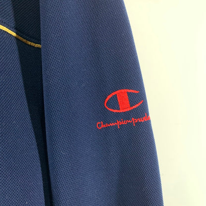 【中古品】【メンズ】 CHAMPION チャンピオン トラックジャケット ジャージ NAVY.YELLOW.RED 70S～80S 男性 145-260927-io-11-fuzh サイズ：L カラー：ネイビー/イエロー/レッド 万代Net店