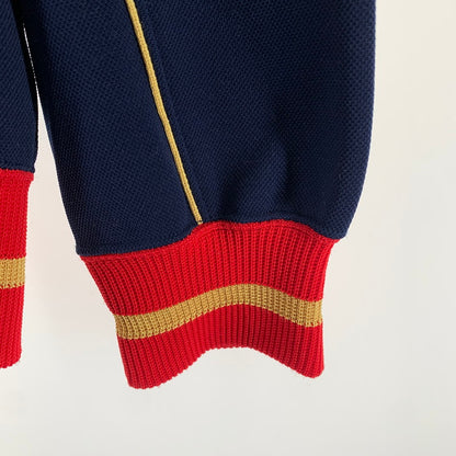 【中古品】【メンズ】 CHAMPION チャンピオン トラックジャケット ジャージ NAVY.YELLOW.RED 70S～80S 男性 145-260927-io-11-fuzh サイズ：L カラー：ネイビー/イエロー/レッド 万代Net店