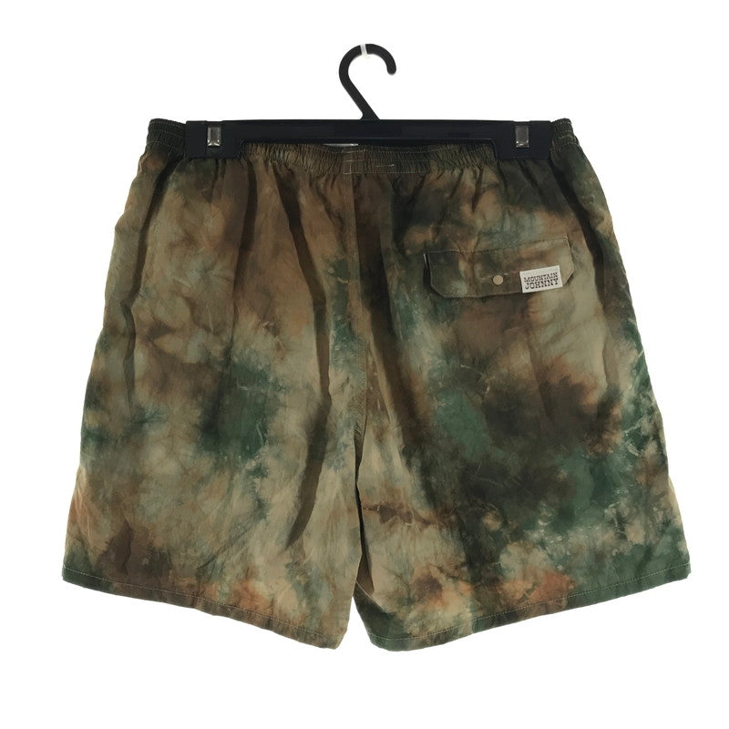 【中古品】【メンズ】 MOUNTAIN JOHNNY マウンテン・ジョニー ショートパンツ BROWN.GREEN タイダイ柄 SIZE:L ナイロンショートパンツ 151-260924-ky-10-fuzh 万代Net店