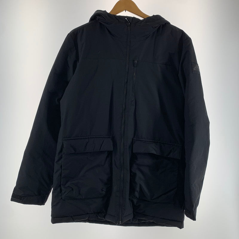 【中古品】【メンズ】 ADIDAS アディダス BS0980 XPLORIC PARKA COAT パーカーコート コート 上着 アウター BLACK 男性 ※汚れあり 148-260927-io-25-fuzh カラー：ブラック 万代Net店
