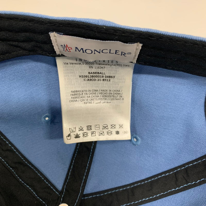 【中古品】【メンズ】 MONCLER モンクレール H10913B00019 BASEBALL CAP 帽子 キャップ BLUE ※色褪せあり 185-260927-io-02-fuzh カラー：ブルー 万代Net店