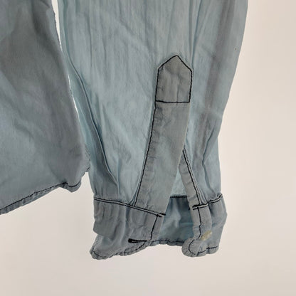 【中古品】【メンズ】 FRANK ＆EILEEN フランク＆アイリーン コットンシャツ BLUE 長袖シャツ 男性 141-260927-io-18-fuzh サイズ：XS カラー：ブルー 万代Net店