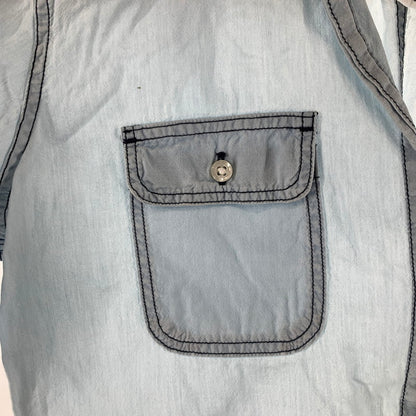 【中古品】【メンズ】 FRANK ＆EILEEN フランク＆アイリーン コットンシャツ BLUE 長袖シャツ 男性 141-260927-io-18-fuzh サイズ：XS カラー：ブルー 万代Net店