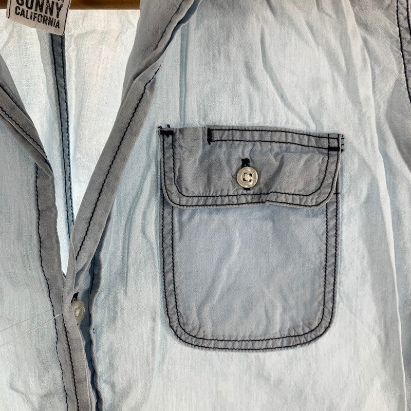 【中古品】【メンズ】 FRANK ＆EILEEN フランク＆アイリーン コットンシャツ BLUE 長袖シャツ 男性 141-260927-io-18-fuzh サイズ：XS カラー：ブルー 万代Net店