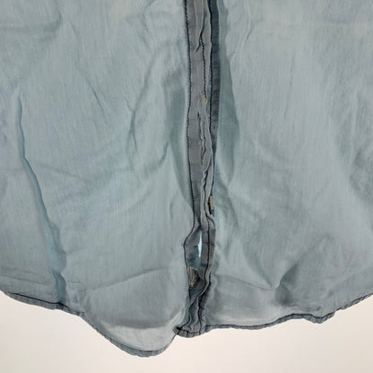【中古品】【メンズ】 FRANK ＆EILEEN フランク＆アイリーン コットンシャツ BLUE 長袖シャツ 男性 141-260927-io-18-fuzh サイズ：XS カラー：ブルー 万代Net店