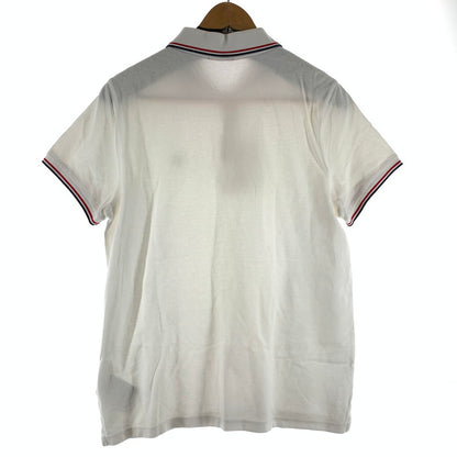 【中古品】【メンズ】 MONCLER モンクレール E10918345600-84556 POLO SHIRT ポロシャツ ポロ シャツ 半袖 ティップライン WHITE 男性 141-260927-io-22-fuzh サイズ：L カラー：ホワイト 万代Net店