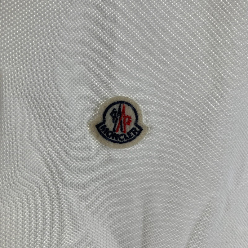 【中古品】【メンズ】 MONCLER モンクレール E10918345600-84556 POLO SHIRT ポロシャツ ポロ シャツ 半袖 ティップライン WHITE 男性 141-260927-io-22-fuzh サイズ：L カラー：ホワイト 万代Net店