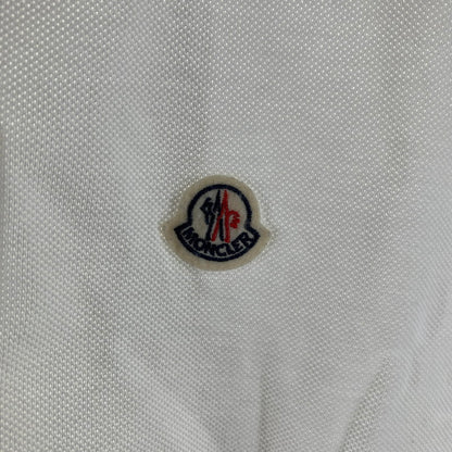 【中古品】【メンズ】 MONCLER モンクレール E10918345600-84556 POLO SHIRT ポロシャツ ポロ シャツ 半袖 ティップライン WHITE 男性 141-260927-io-22-fuzh サイズ：L カラー：ホワイト 万代Net店