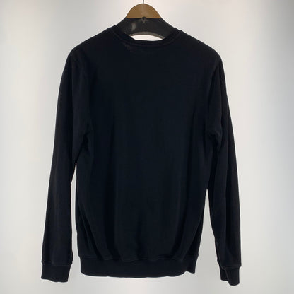 【中古品】【メンズ】 VERSACE ヴェルサーチ A89518S A234889 ロゴ 刺繍 ワッペン メデューサ スウェット トレーナー トップス BLACK 男性 ※使用感あり 141-260927-io-20-fuzh サイズ：S カラー：ブラック 万代Net店