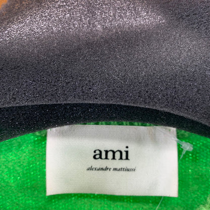 【中古品】【メンズ】 AMI PARIS アミ・パリス UKS002.018 HEART LOGO KNIT SWEATER ハートロゴ ニットセーター トップス セーター LIGHTGREEN 男性 おしゃれ ※毛玉・使用感あり 141-260927-io-23-fuzh サイズ：S カラー：ライトグリーン 万代Net店