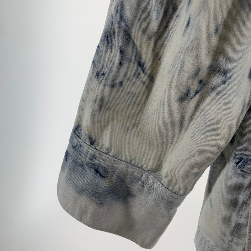 【中古品】【メンズ】 ONEMADE ワンメイド 長袖シャツ BLUE.タイダイ 長袖 シャツ 男性 おしゃれ お洒落 ※汚れ・使用感・ボタンほつれあり 140-260927-io-24-fuzh サイズ：46 カラー：ブルータイダイ 万代Net店