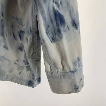【中古品】【メンズ】 ONEMADE ワンメイド 長袖シャツ BLUE.タイダイ 長袖 シャツ 男性 おしゃれ お洒落 ※汚れ・使用感・ボタンほつれあり 140-260927-io-24-fuzh サイズ：46 カラー：ブルータイダイ 万代Net店