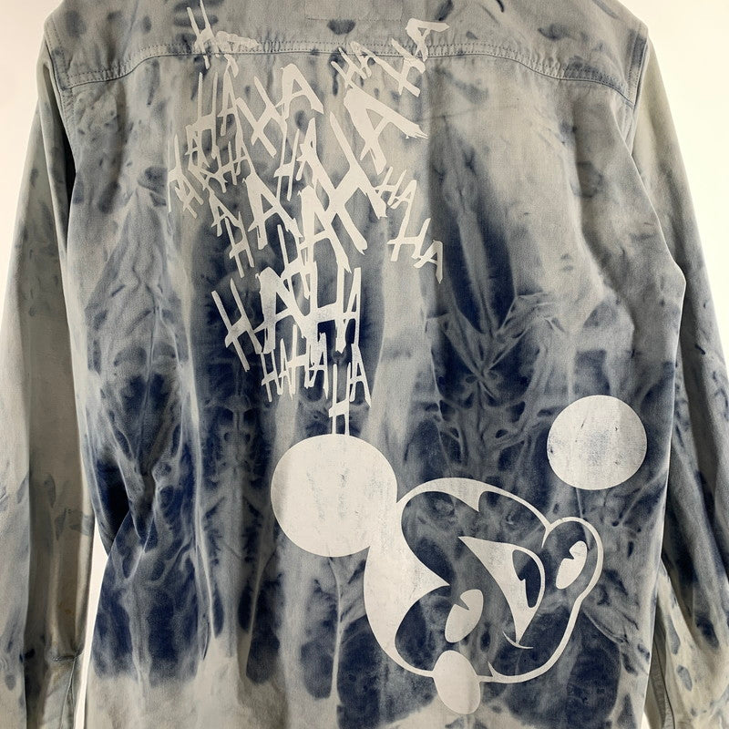 【中古品】【メンズ】 ONEMADE ワンメイド 長袖シャツ BLUE.タイダイ 長袖 シャツ 男性 おしゃれ お洒落 ※汚れ・使用感・ボタンほつれあり 140-260927-io-24-fuzh サイズ：46 カラー：ブルータイダイ 万代Net店