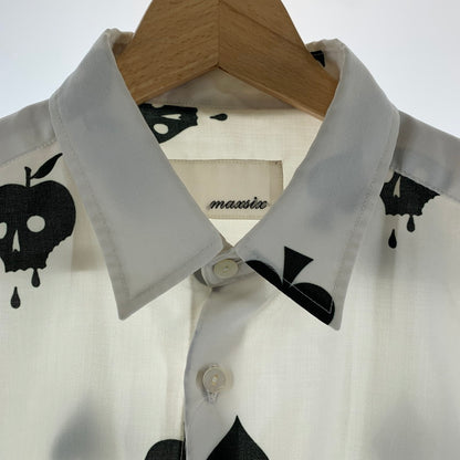 【中古品】【メンズ】 MAXSIX マックスシックス 長袖シャツ WHITE アップルスカル メンズ ※汚れ・使用感・ほつれあり 140-260927-io-19-fuzh サイズ：S カラー：ホワイト 万代Net店