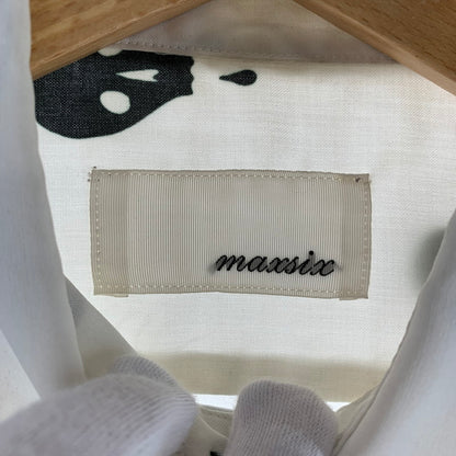 【中古品】【メンズ】 MAXSIX マックスシックス 長袖シャツ WHITE アップルスカル メンズ ※汚れ・使用感・ほつれあり 140-260927-io-19-fuzh サイズ：S カラー：ホワイト 万代Net店