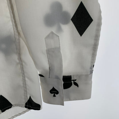 【中古品】【メンズ】 MAXSIX マックスシックス 長袖シャツ WHITE アップルスカル メンズ ※汚れ・使用感・ほつれあり 140-260927-io-19-fuzh サイズ：S カラー：ホワイト 万代Net店