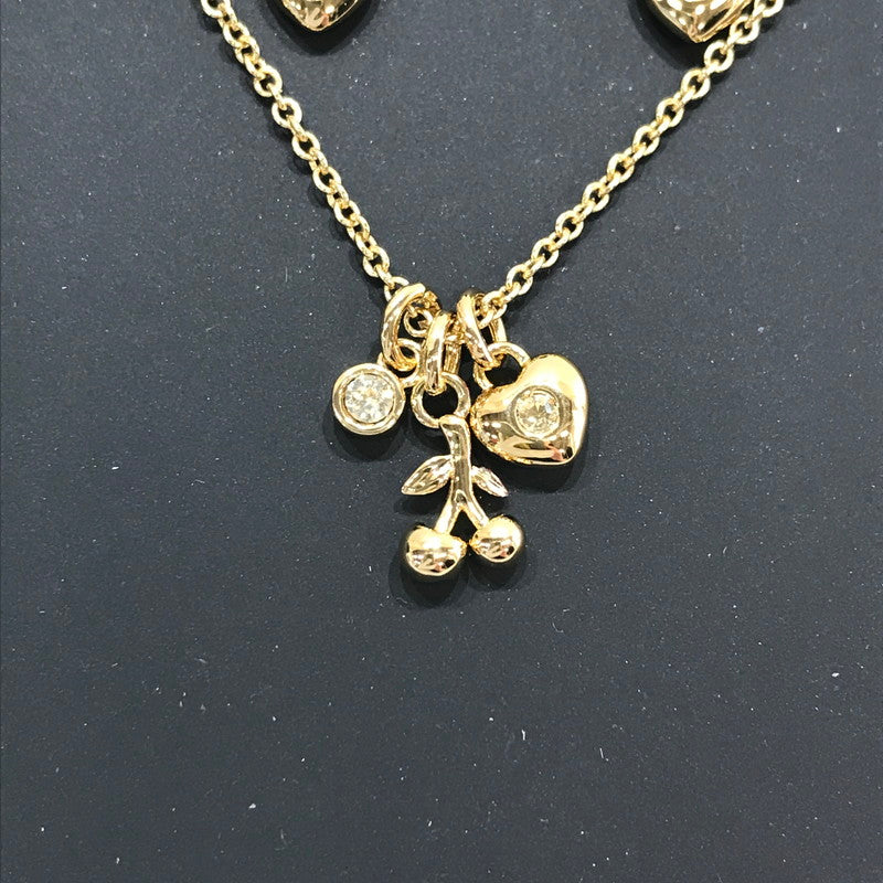 【中古品】【メンズ】 COACH コーチ ネックレス ピアスセット カラー:ゴールド ハート＆チェリー モチーフ 箱有 182-260930-ky-13-fuzh 万代Net店