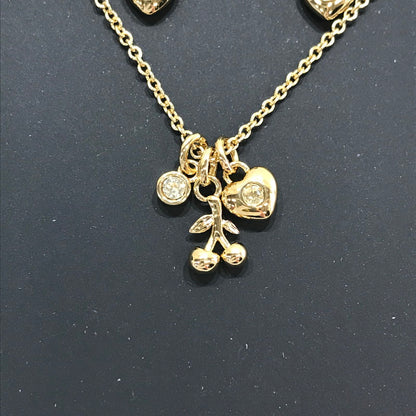 【中古品】【メンズ】 COACH コーチ ネックレス ピアスセット カラー:ゴールド ハート＆チェリー モチーフ 箱有 182-260930-ky-13-fuzh 万代Net店