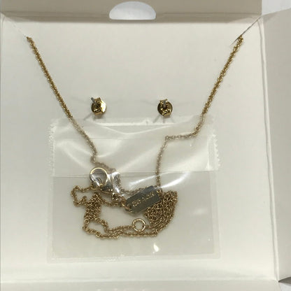 【中古品】【メンズ】 COACH コーチ ネックレス ピアスセット カラー:ゴールド ハート＆チェリー モチーフ 箱有 182-260930-ky-13-fuzh 万代Net店