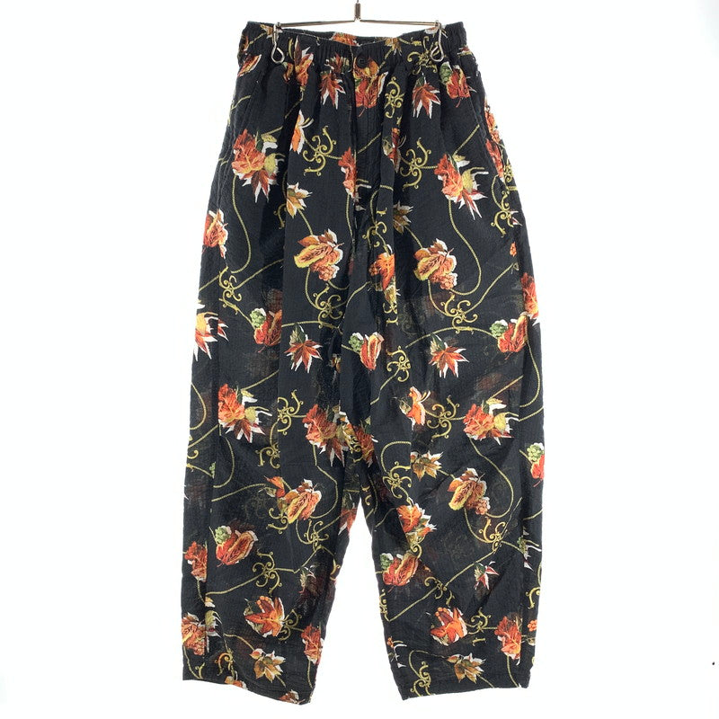 【中古品】【メンズ】 TIGHTBOOTH タイトブース SU25-B01 MAPLE BAROON PANTS バルーンパンツ 総柄 イージーパンツ ウエストゴム 153-260927-gm-17-fuzh サイズ：M カラー：ブラック 万代Net店