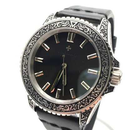 【中古品】【メンズ】 VENEZIANICO ヴェネチアニコ 自動巻き 腕時計 レザーベルト ブランド ジュエリー 197-260926-gm-43-fuz カラー：ブラック シルバー 自動巻き 万代Net店