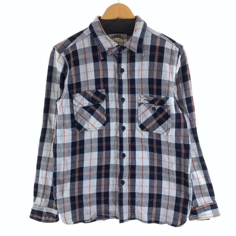 【中古品】【メンズ】 SAMURAI JEANS SIN17-01 ロープインディゴヘビィーネルワークシャツ 長袖シャツ 145-260926-gm-38-fuzh サイズ：XL カラー：ブルー 万代Net店