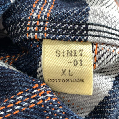【中古品】【メンズ】 SAMURAI JEANS SIN17-01 ロープインディゴヘビィーネルワークシャツ 長袖シャツ 145-260926-gm-38-fuzh サイズ：XL カラー：ブルー 万代Net店