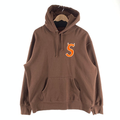 【中古品】【メンズ】 SUPREME シュプリーム DEVIL S LOGO HOODED SWEAT SHIRT フーディー パーカー トップス ブランド 古着 149-260926-gm-17-fuzh サイズ：L カラー：ブラウン 万代Net店