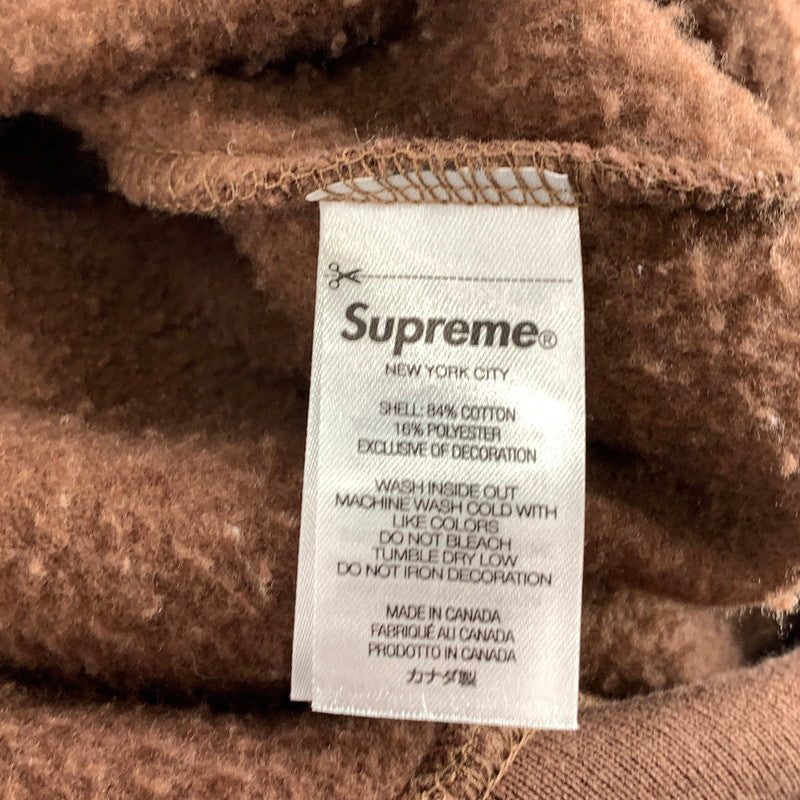 【中古品】【メンズ】 SUPREME シュプリーム DEVIL S LOGO HOODED SWEAT SHIRT フーディー パーカー トップス ブランド 古着 149-260926-gm-17-fuzh サイズ：L カラー：ブラウン 万代Net店