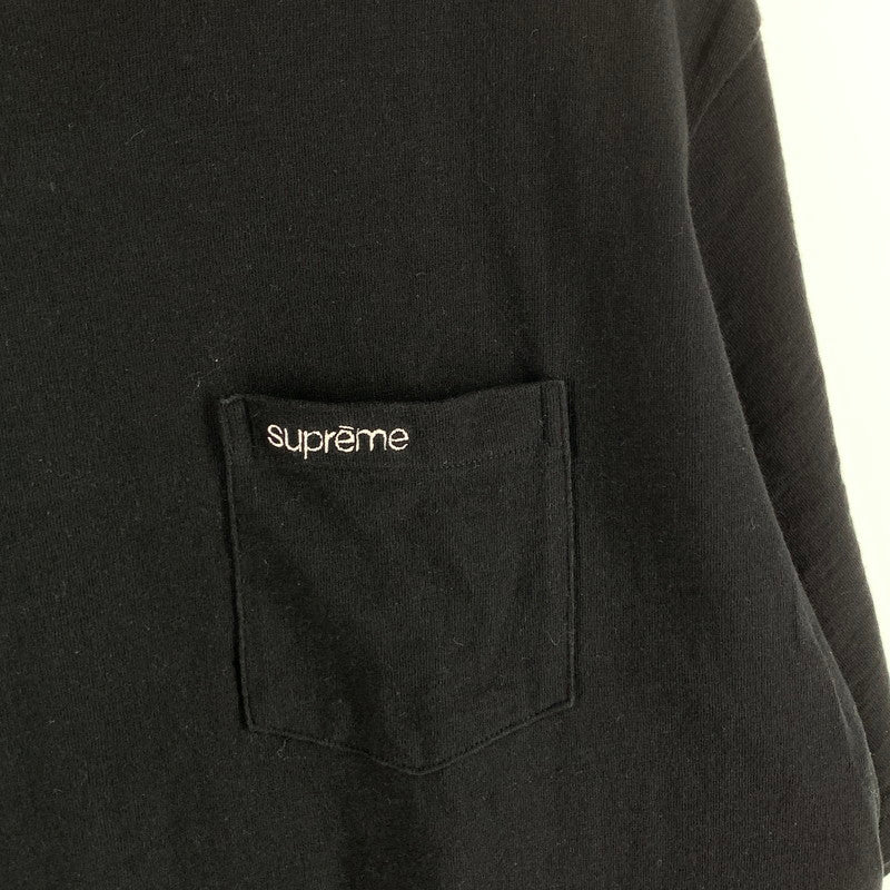 【中古品】【メンズ】 SUPREME シュプリーム POCKET TEE ポケット 半袖Tシャツ カットソー 149-260926-gm-16-fuzh サイズ：L カラー：ブラック 万代Net店