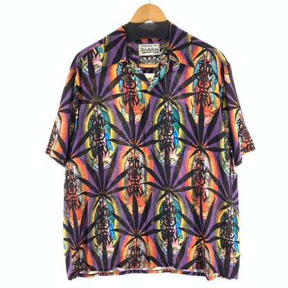 【中古品】【メンズ】 WACKO MARIA ワコマリア×BUDSPOOL HAWAIIAN SHIRT 舐達麻ハワイアンシャツ 半袖シャツ アロハシャツ 140-260926-gm-19-fuzh サイズ：L カラー：レインボー 万代Net店
